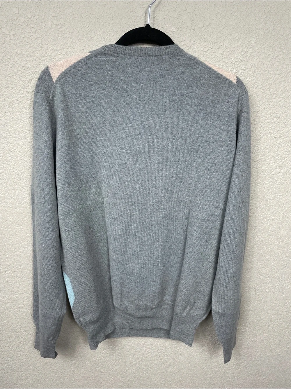 Vintage Jaccar of California Cashmere Argyle Sweater Sz M